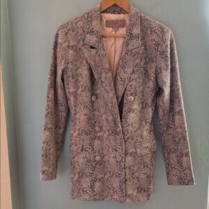 Blank NYC Snakeskin Patterned Blazer - XS